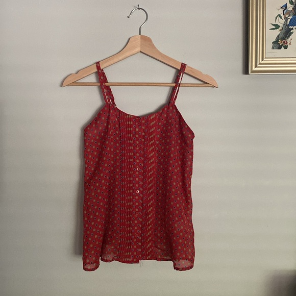 Red Patterned Top - Picture 7 of 7